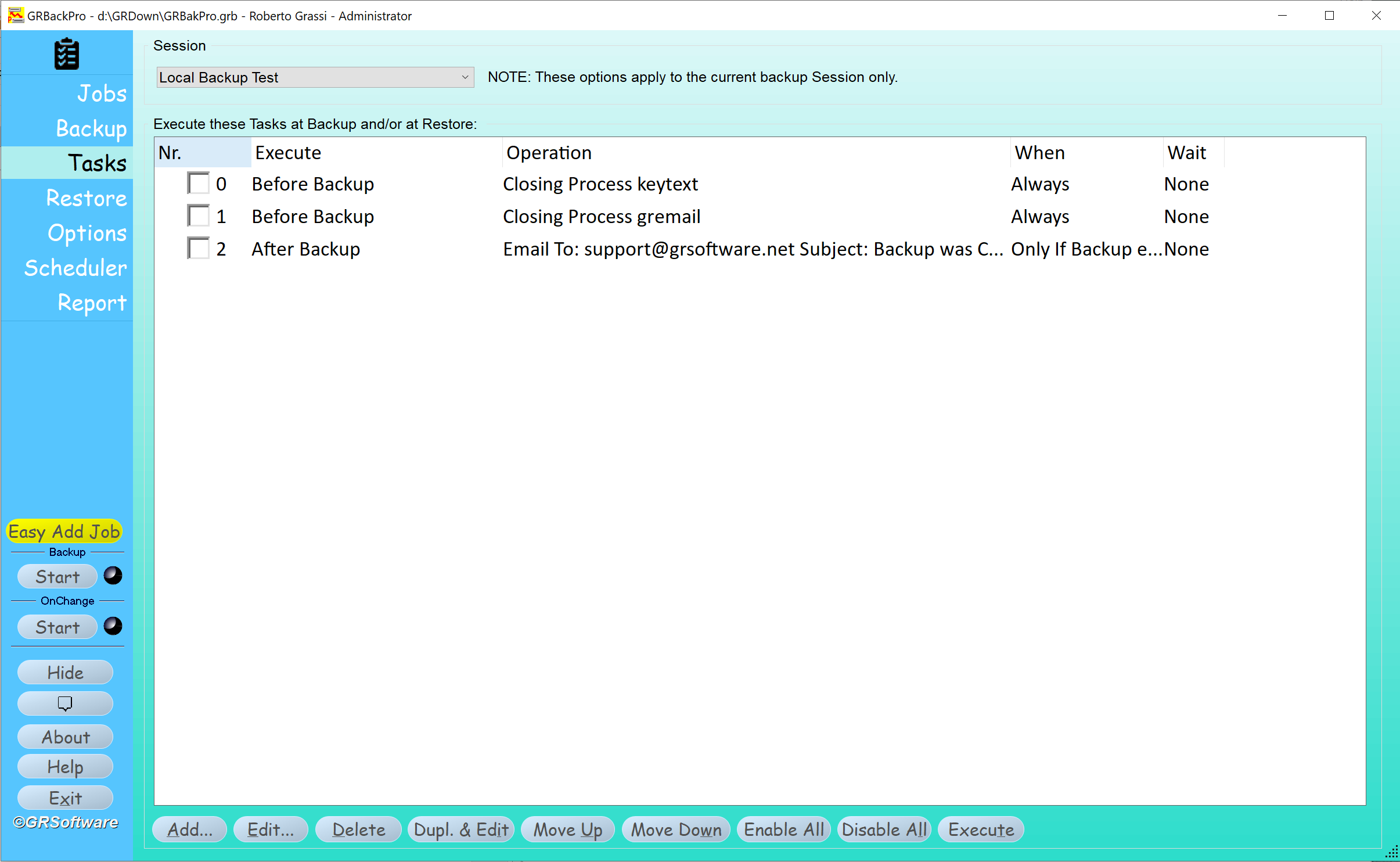 Advanced Backup Software dialog image